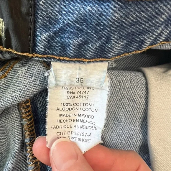 NWOT RedHead 5-Pocket Medium Washed Utility Denim Shorts for Men 35 100% Cotten - Picture 5 of 7